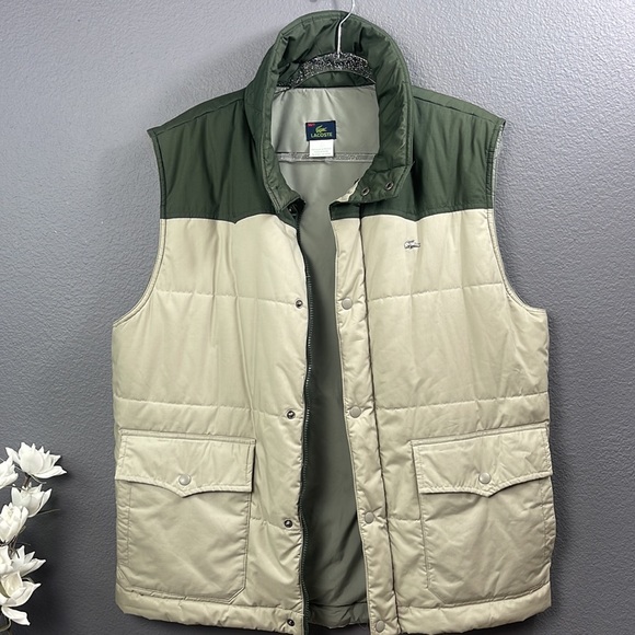 Lacoste puffer  vest jacket men 56/7, preloved I great condition - Picture 1 of 16
